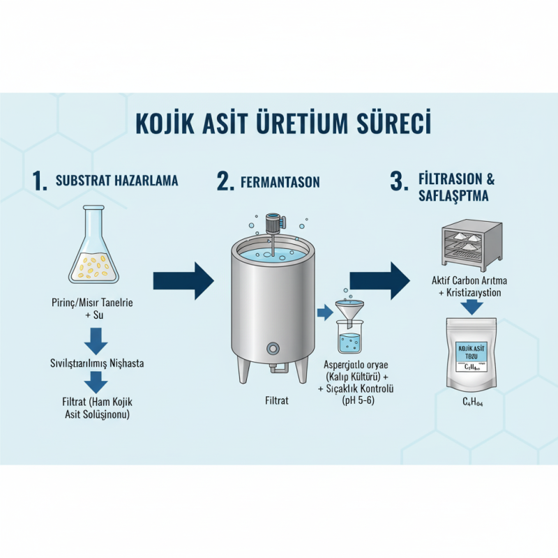 kojik asit üretim süreci